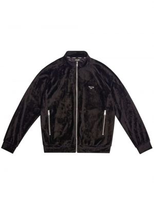 Bomber jakna z zadrgo Team Wang Design črna