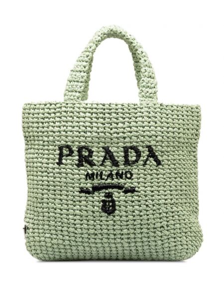 Шопинг чанта бродирани Prada Pre-owned