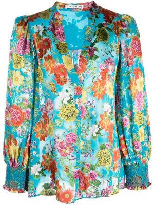 Trykt floral bluse Alice+olivia blå