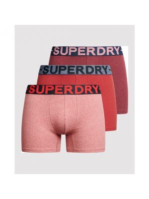 Boxers de algodón Superdry rojo