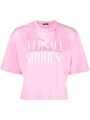 Tričko s potlačou Versace ružová