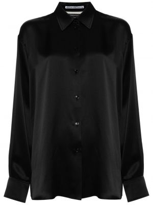 Tylová hedvábná košile Alexander Wang černá