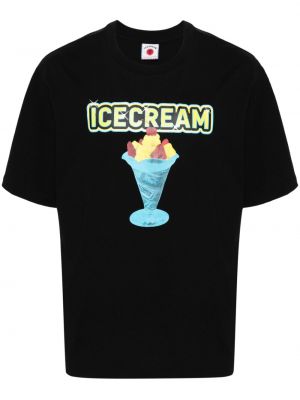 Bavlněné tričko Icecream černé