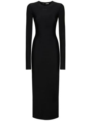 Μακρυμάνικη μάξι φόρεμα Rotate μαύρο