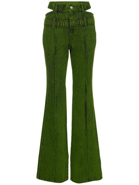 Jeansy bawełniane Andersson Bell zielone