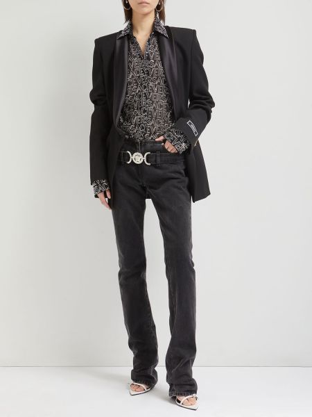 Bootcut džínsy Versace čierna