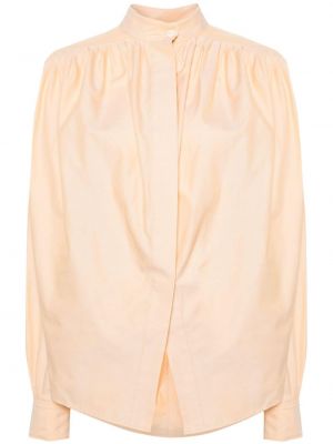 Плисирана памучна риза Etro оранжево