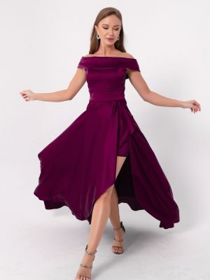 Asymetrické večerní šaty Lafaba fialové
