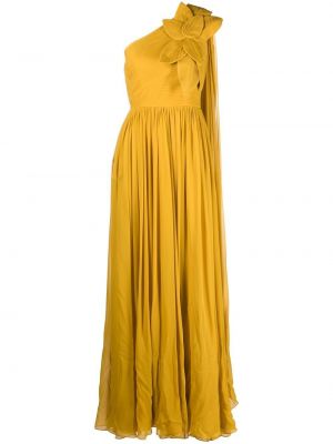 Jedwabna sukienka wieczorowa Elie Saab żółta