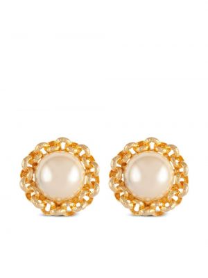Cercei cu perle Susan Caplan Vintage auriu