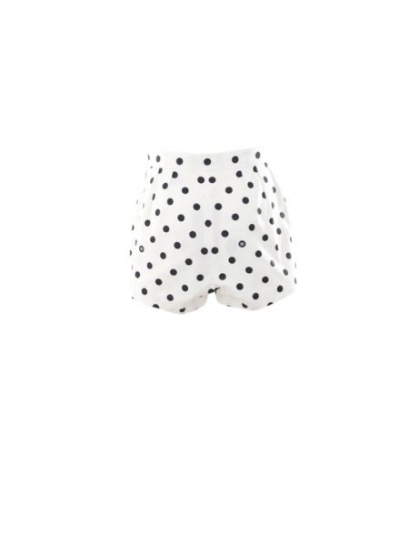 Pantalones cortos de cintura alta con lunares Dolce & Gabbana blanco