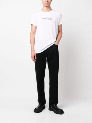 T-shirt brodé avec imprimé slogan Zadig&voltaire blanc