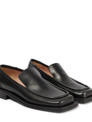 Pantofi loafer din piele Gia Borghini negru