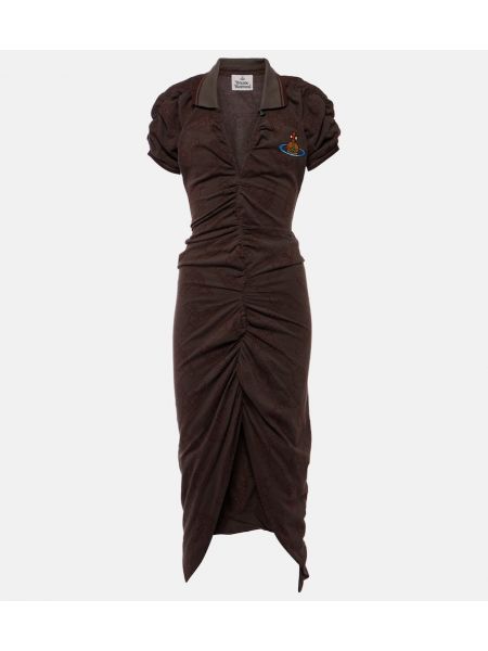 Trykt dress Vivienne Westwood brun