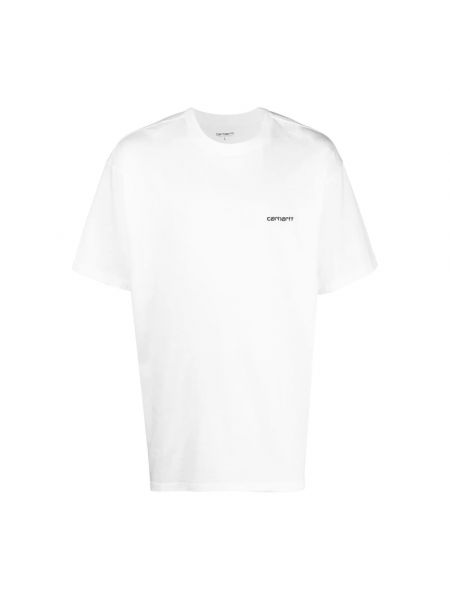 Koszulka bawełniana z nadrukiem Carhartt Wip biała