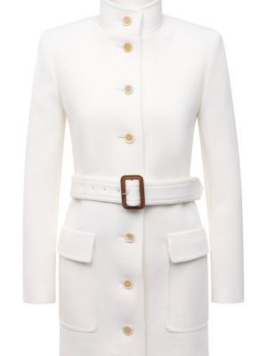 Шерстяной пиджак Saint Laurent белый