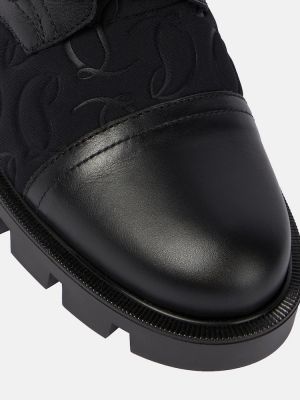 Kožené kotníkové boty Christian Louboutin černé