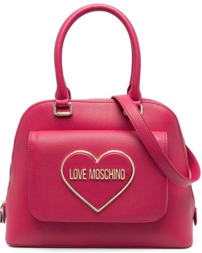 Hjertemønster shoppingbag Love Moschino rosa