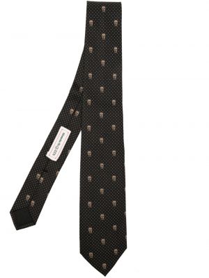 Cravată de mătase din jacard Alexander Mcqueen