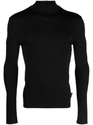 T-krekls ar izšuvumiem Courreges melns