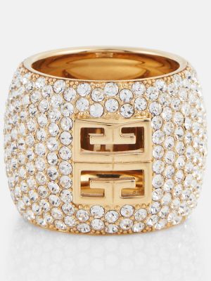 Prstan s kristali Givenchy zlata