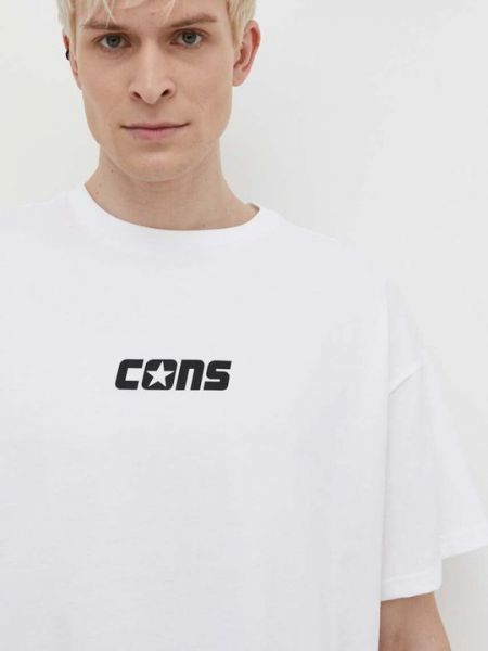 Хлопковая футболка Converse белая