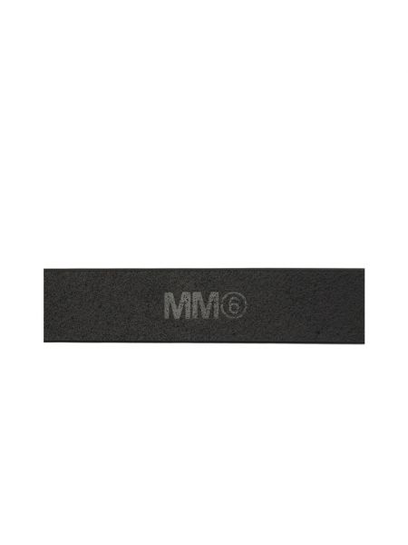 Cinturón de cintura alta de cuero Mm6 Maison Margiela negro