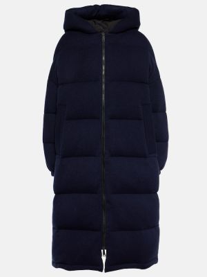 Pehely kasmír gyapjú kabát Yves Salomon kék