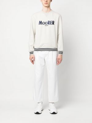 Sweatshirt mit stickerei Moorer weiß