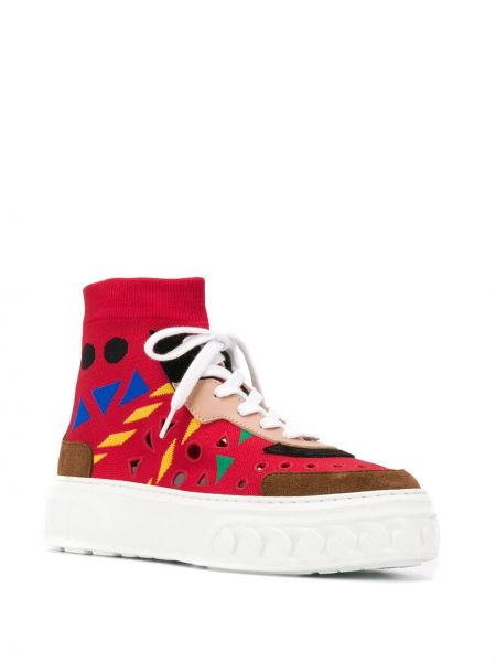 Zapatillas con estampado con estampado abstracto Casadei rojo