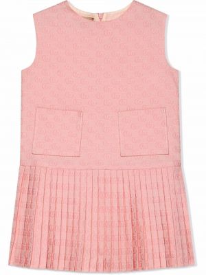 Jacquard bomull dress for jenter Gucci Kids rosa