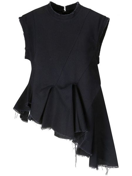 Peplum asymmetrisk top Marques'almeida sort