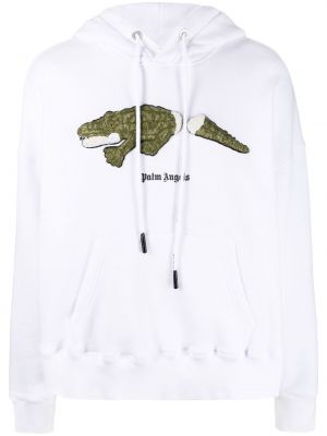 Hoodie Palm Angels vit