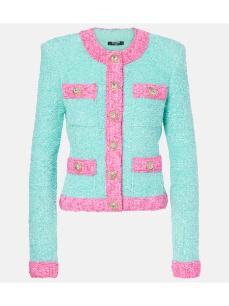 Strikket blazer Balmain grønn