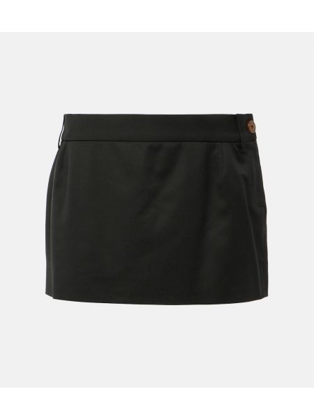 Мини-юбка с низкой посадкой из шерсти Vivienne Westwood черный