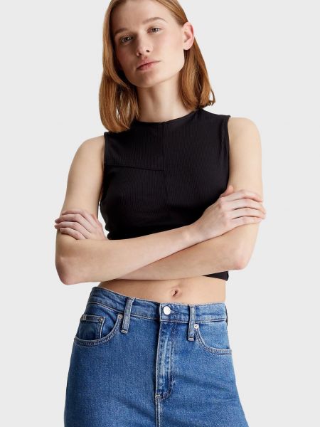 Кроп-топ Calvin Klein Jeans чорний