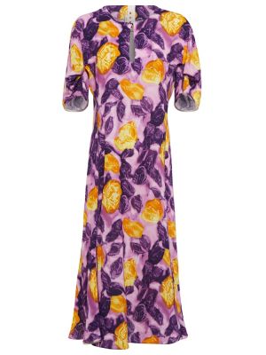 Kvetinové midi šaty Marni fialová