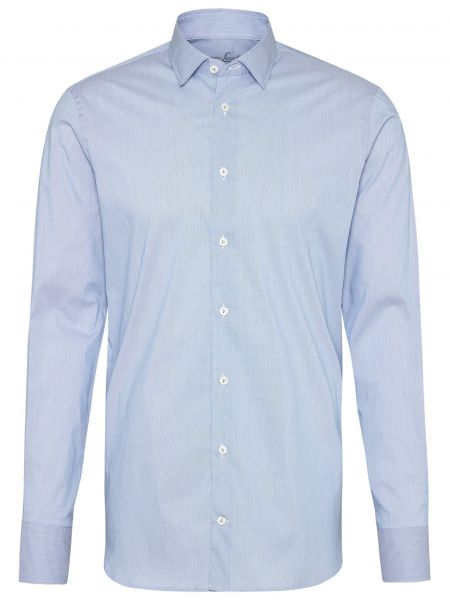 Приталенная рубашка Van Laack синяя