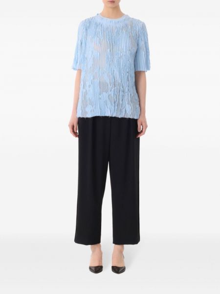 Plisseret t-shirt Jason Wu Collection blå