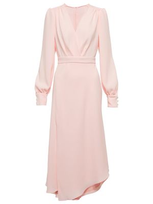 Sukienka midi asymetryczna Monique Lhuillier różowa