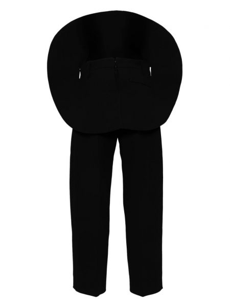 Pantalon droit oversize avec applique Jacquemus noir