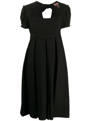 Bavlněné mini šaty Romeo Gigli Pre-owned - černá