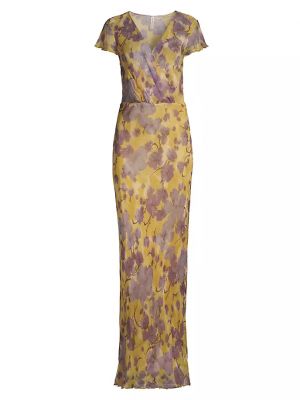 Шелковое длинное платье в цветочек с принтом Bec & Bridge