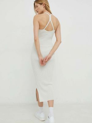 Testhezálló hosszú ruha Calvin Klein bézs