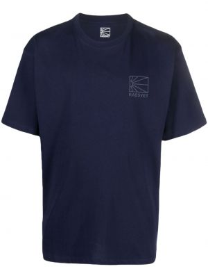 Koszulka bawełniana z nadrukiem Paccbet niebieska