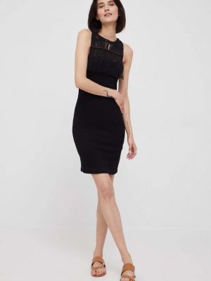 Czarna sukienka mini dopasowana Desigual