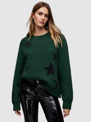 Zvaigznes džemperis Allsaints zaļš