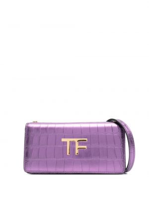 Чанта за ръка Tom Ford виолетово