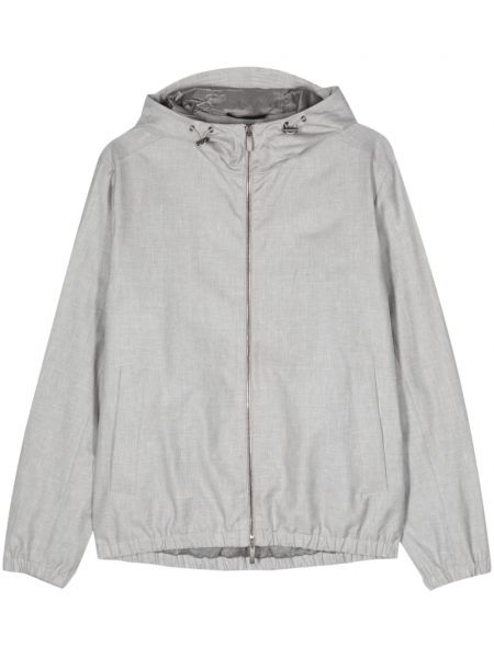 Lange jacke mit kapuze Peserico grau