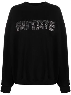 Sweatshirt aus baumwoll mit kristallen Rotate schwarz
